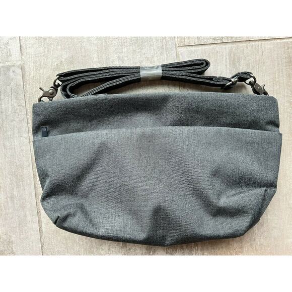Los Angeles Boutique Charcoal Gray Green Hobo Crossbody Shoulder Bag Purse New - Picture 4 of 7